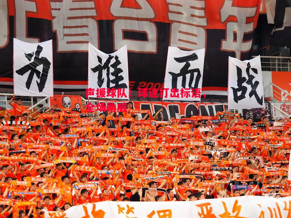 声援球队!球迷打出标语,全场助威 声援球队!球迷打出标语,全场助威